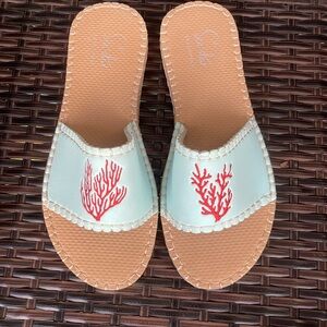 Sea Star Beachwear Sandals Cabana Orange Coral Slides